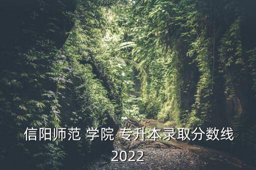  信陽(yáng)師范 學(xué)院 專升本錄取分?jǐn)?shù)線2022