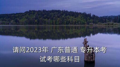 請問2023年 廣東普通 專升本考試考哪些科目