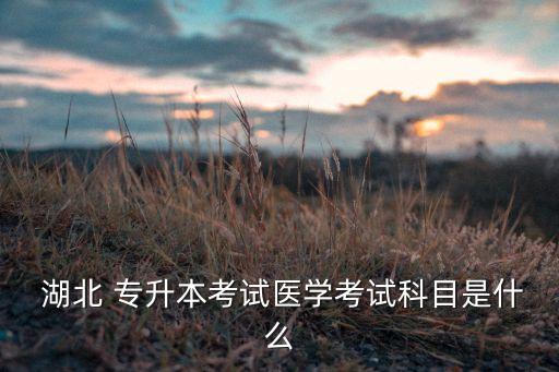  湖北 專升本考試醫(yī)學(xué)考試科目是什么