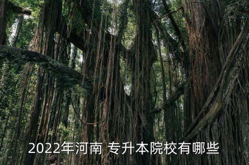 2022年河南 專升本院校有哪些