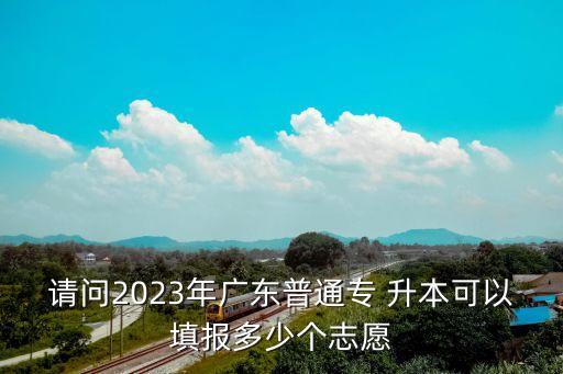 請問2023年廣東普通專 升本可以填報多少個志愿