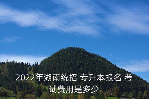 2022年湖南統(tǒng)招 專升本報(bào)名 考試費(fèi)用是多少