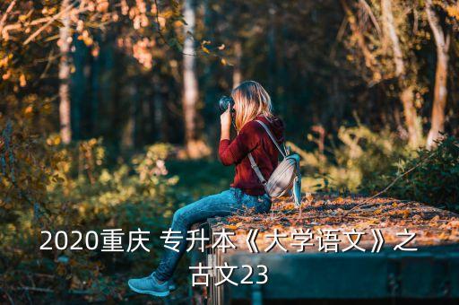 2020重慶 專升本《大學(xué)語文》之古文23