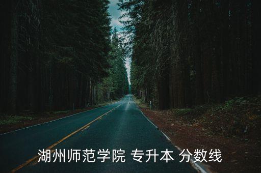 湖州師范學院 專升本 分數(shù)線