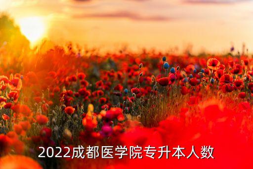 2022成都醫(yī)學院專升本人數(shù)