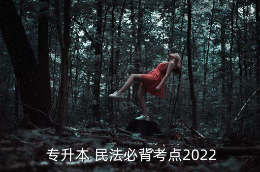  專升本 民法必背考點2022