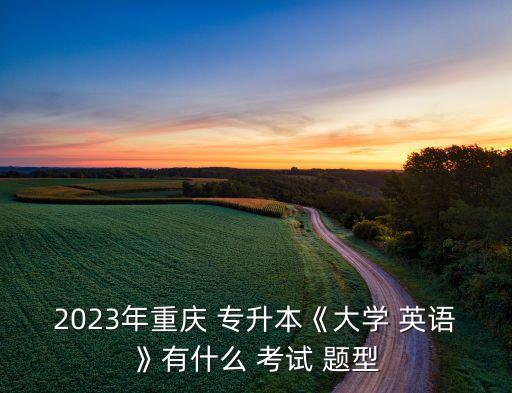 2023年重慶 專升本《大學(xué) 英語(yǔ)》有什么 考試 題型