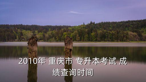 2010年 重慶市 專升本考試 成績查詢時間