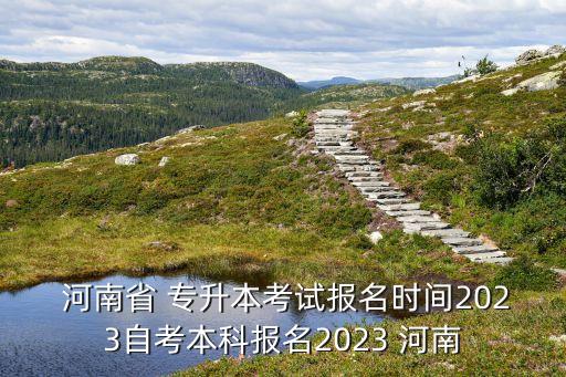  河南省 專升本考試報(bào)名時(shí)間2023自考本科報(bào)名2023 河南