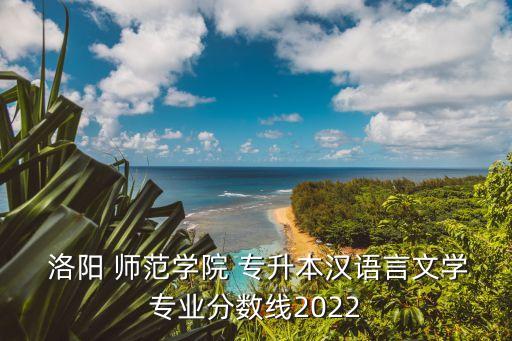  洛陽 師范學院 專升本漢語言文學專業(yè)分數(shù)線2022