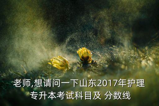 老師,想請問一下山東2017年護理 專升本考試科目及 分數(shù)線