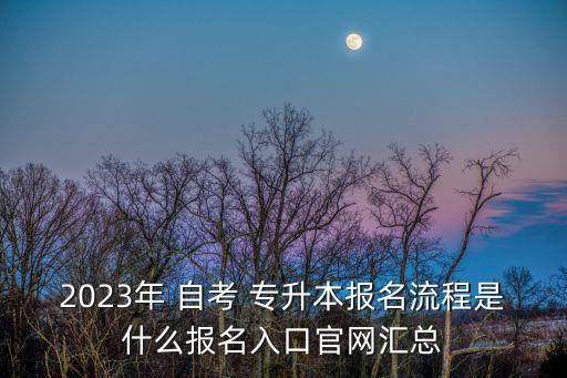 2023年 自考 專(zhuān)升本報(bào)名流程是什么報(bào)名入口官網(wǎng)匯總