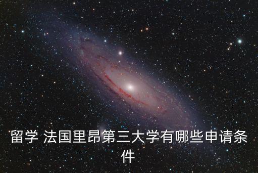 留學(xué) 法國里昂第三大學(xué)有哪些申請條件