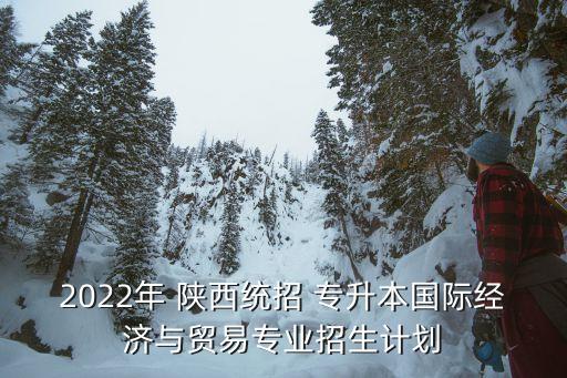 2022年 陜西統(tǒng)招 專升本國際經濟與貿易專業(yè)招生計劃