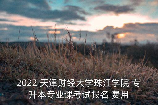 2022 天津財(cái)經(jīng)大學(xué)珠江學(xué)院 專升本專業(yè)課考試報(bào)名 費(fèi)用