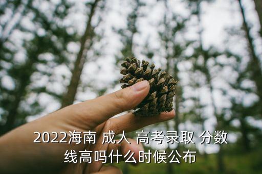 2022海南 成人 高考錄取 分數(shù)線高嗎什么時候公布