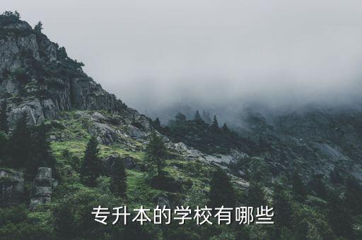  專升本的學(xué)校有哪些