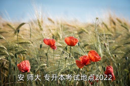 安 師大 專升本考試地點(diǎn)2022