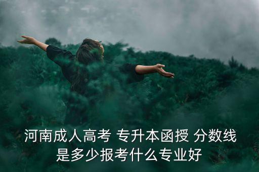  河南成人高考 專升本函授 分數(shù)線是多少報考什么專業(yè)好