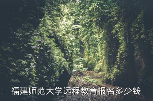 福建師范大學(xué)遠(yuǎn)程教育報(bào)名多少錢