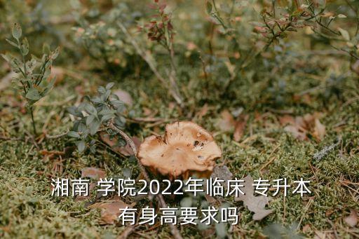  湘南 學(xué)院2022年臨床 專升本有身高要求嗎