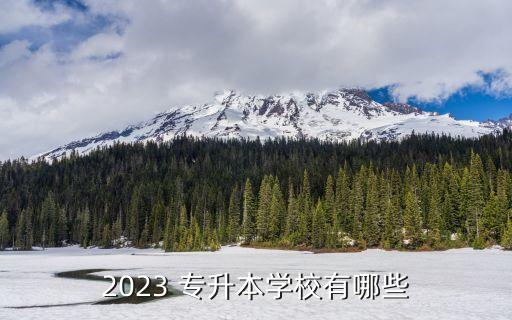 2023 專升本學校有哪些