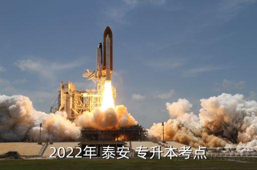 2022年 泰安 專升本考點