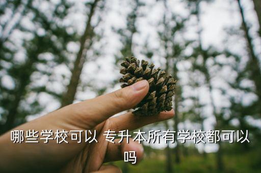 哪些學(xué)?？梢?專升本所有學(xué)校都可以嗎