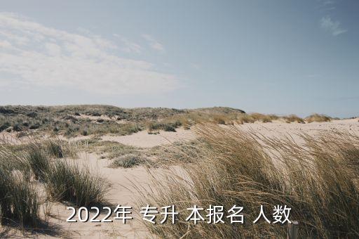 2022年 專升 本報(bào)名 人數(shù)