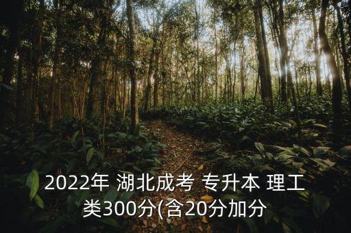 2022年 湖北成考 專升本 理工類300分(含20分加分