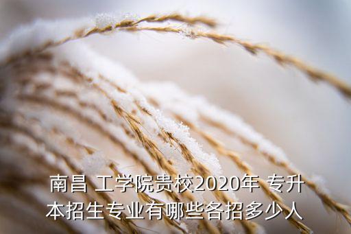  南昌 工學(xué)院貴校2020年 專升本招生專業(yè)有哪些各招多少人