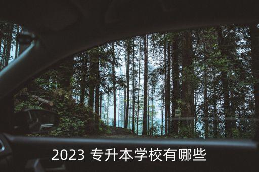 2023 專升本學校有哪些