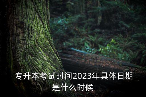  專升本考試時(shí)間2023年具體日期是什么時(shí)候