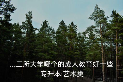 ...三所大學(xué)哪個(gè)的成人教育好一些 專升本 藝術(shù)類