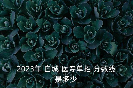 2023年 白城 醫(yī)專(zhuān)單招 分?jǐn)?shù)線是多少