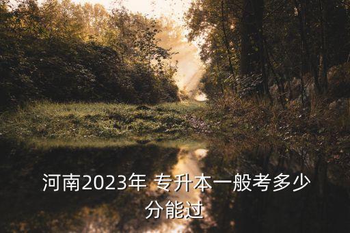  河南2023年 專升本一般考多少分能過