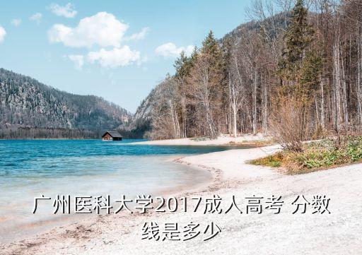 廣州醫(yī)科大學2017成人高考 分數(shù)線是多少