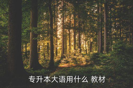  專升本大語(yǔ)用什么 教材