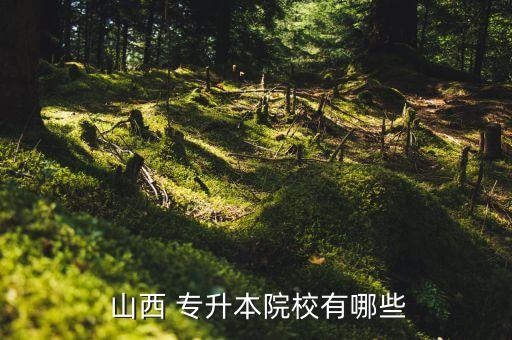  山西 專升本院校有哪些