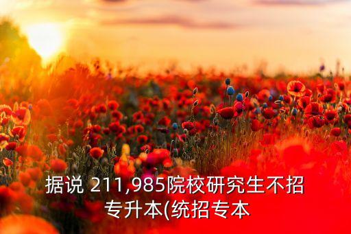 專升本考研211會計,不歧視專升本的211考研學(xué)校