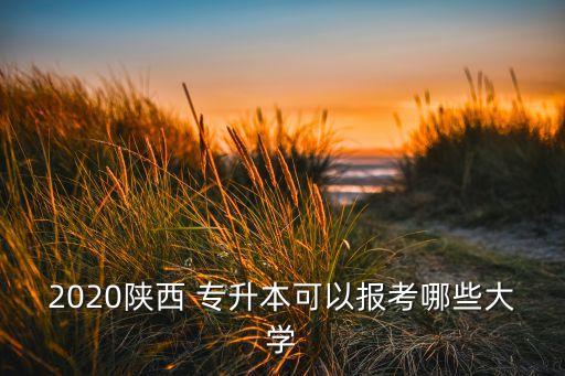 2020陜西 專升本可以報考哪些大學