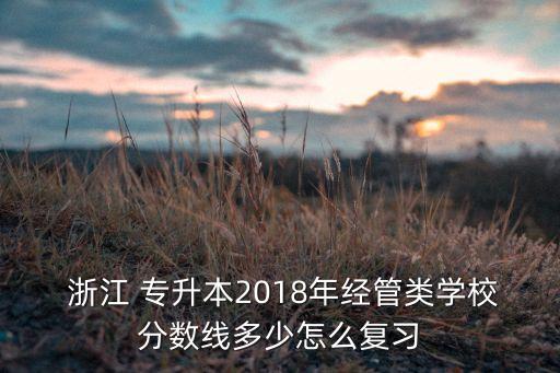  浙江 專升本2018年經(jīng)管類學(xué)校分?jǐn)?shù)線多少怎么復(fù)習(xí)