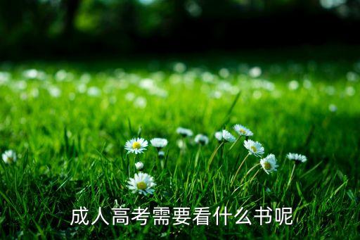  成人高考需要看什么書(shū)呢