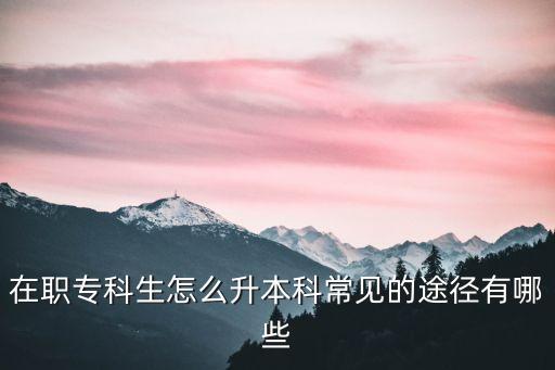 怎樣才能實(shí)現(xiàn)專升本,怎樣專升本最正規(guī)