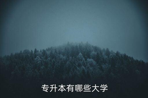  專升本有哪些大學(xué)