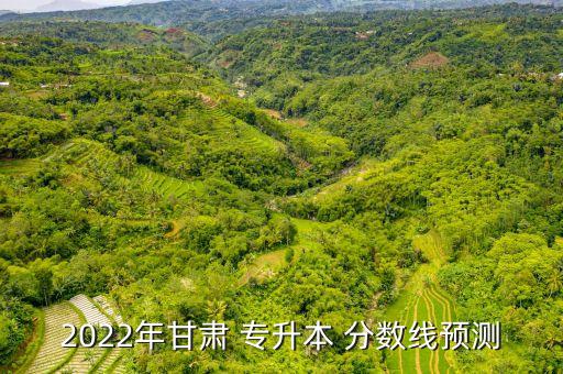 2022年甘肅 專升本 分數(shù)線預(yù)測