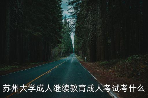 蘇州大學成人繼續(xù)教育成人考試考什么