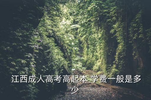  江西成人高考高起本 學費一般是多少