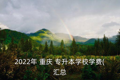 2022年 重慶 專(zhuān)升本學(xué)校學(xué)費(fèi)(匯總