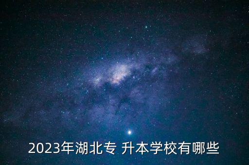 2023年湖北專 升本學(xué)校有哪些